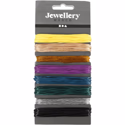 Creativ Company 609980, Noir, Or, Vert, Violet, Argent, Jaune, Monochromatique, Coton, 5 m, 1 mm, Ampoule
