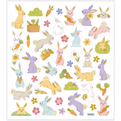 Creativ Company 29065, Plastique, Multicolore, Motif animal, Lapin, Pâques, 150 mm