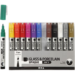 Creativ Company 31334 marqueur 12 pièce(s) Pointe ogive Noir, Bleu, Marron, Or, Vert, Orange, Rose, Violet, Rouge, Argent, Blanc, Jaune