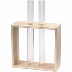 Creativ Company 57962, Porte-tubes à essai, Bois, Contre-plaqué, 1 pièce(s), Verre, 2 pièce(s)