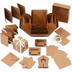 Creativ Company 25380, Boîte emballage cadeau, Beige, Monochromatique, 120 mm, 120 mm, 120 mm