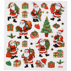 Creativ Company Autocollants, Plastique, Multicolore, Motif de Noël, Noël, 150 mm, 165 mm