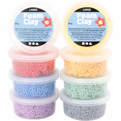 Creativ Company 780950, Pâte à modeler, Couleurs assorties, Adulte, 8 pièce(s), Pot en plastique, 8 couleurs