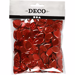Creativ Company 522040 strass et sequin Sequins Rouge 1,9 cm