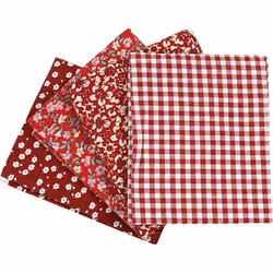 Creativ Company 441833, Coton, Rouge, Blanc, Motif, 4 pièce(s), Oeko-Tex 100, 100 g