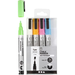 Creativ Company 37385 marqueur à craie liquie Bleu, Vert, Orange, Rose, Blanc 5 pièce(s)
