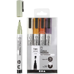 Creativ Company 37386 marqueur à craie liquie Vert, Orange, Violet, Blanc, Jaune 5 pièce(s)