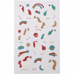 Creativ Company 280014, Pellicule, Multicolore, Motif animal, Licorne, 100 mm, 160 mm