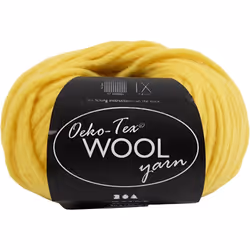 Creativ Company 4824514, Artisanat, Jaune, Laine, 50 m, 100% Wool, 50 g