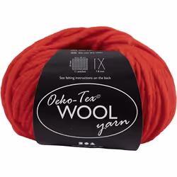 Creativ Company 4824534, Artisanat, Rouge, Laine, 50 m, 100% Wool, 50 g