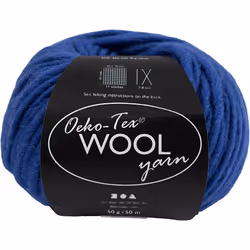 Creativ Company 4824554, Artisanat, Bleu, Laine, 50 m, 100% Wool, 50 g