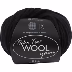 Creativ Company 4824584, Artisanat, Noir, Laine, 50 m, 100% Wool, 50 g