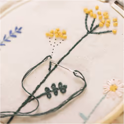 Creativ Company 970851 dessin de broderie Fleurs