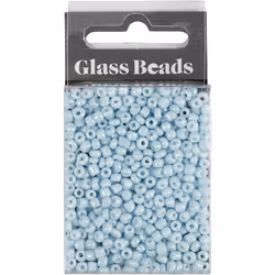 Creativ Company 682921 perle Perle en forme de graine Verre Bleu clair