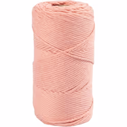 Creativ Company 977557, Macramé, Rose, Coton/Polyester recyclé, 198 m, 2 mm, 2 mm