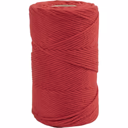 Creativ Company 977558, Macramé, Rouge, Coton/Polyester recyclé, 198 m, Recycled Cotton 80%, polyester 20%, 2 mm