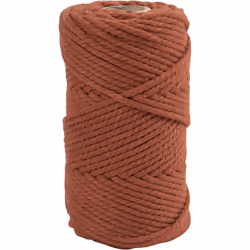 Creativ Company 977563, Macramé, Orange, Coton/Polyester recyclé, 55 m, recycled cotton 80%, 20% polyester, 4 mm