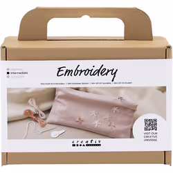 Creativ Company Mini Kit DIY Broderie, Set de broderie pour enfants, Multicolore