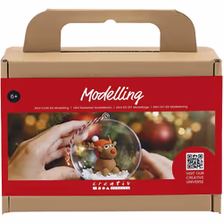 Creativ Company Mini Kit DIY Modelage, Boules de décoration de noël, Polystyrène, Multicolore, 1 pièce(s), Boîte