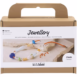 Creativ Company Mini Craft Kit Jewellery, Kit de fabrication de colliers pour enfants, Multicolore
