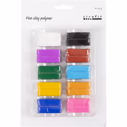 Creativ Company 78101, Pâte à modeler, Multicolore, Adultes et enfants, 10 pièce(s), Garçon/Fille, 10 couleurs