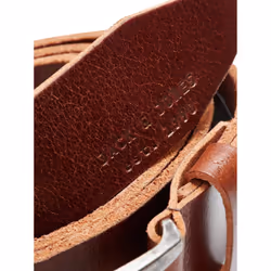 Jack&Jones Ceinture homme Jackpaul Leather Belt 12111286 Marron - Vue supplémentaire 4