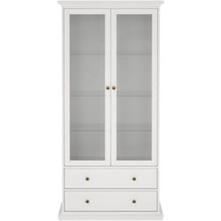 Les Tendances - calicosy - Vitrine 2 portes vitrées et 2 tiroirs L96,2 cm - sofia