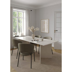 Table à Manger FAMILY - Beige Cachemire - Rectangulaire - 6 personnes - 200 x 90 x 76 cm
