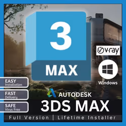 Autodesk 3DS MAX 2025 Windows Mac Licence Officielle 2025 (NOUVEAU) - Livraison 2H par email