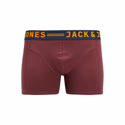 Jack &amp; Jones Pack de 3 boxers, Caleçons, Short Boxer, Mâle, Bourgogne, Marine, Gris, XL, Monochromatique