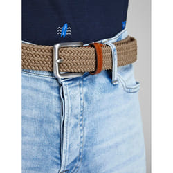 Jack&Jones Ceinture homme Jacspring Woven Belt Noos12118114 Beige