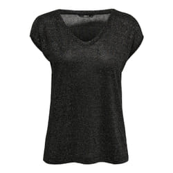 ONLY 15136069 Haut (vêtement) Col V Manche courte Polyester, Viscose