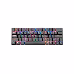FOURZE GK60, 60%, USB + Bluetooth, Clavier mécanique, QWERTY, LED RGB, Noir