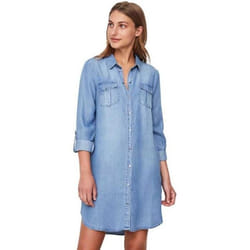 Robe chemise à manches longues Vero Moda Silla - Bleu - Femme - Adulte