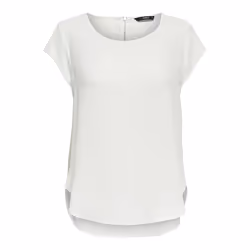 ONLY 15142784, Haut (vêtement), Adulte, Femelle, Blanc, White / Cloud Dancer, Manche courte