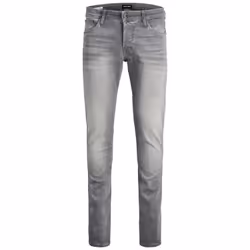 Jack &amp; Jones 12147024, Gris, EUE, Jeans, Coton, Elastane, 82% Coton, 10% Coton biologique, 6% Élastomultiester, 2% Élasth ...