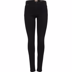 Jean Skinny à Taille Haute Noir Denim Femme - ONLY