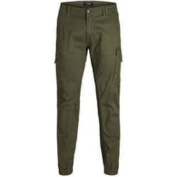 Pantalon Cargo - JACK & JONES - Jjipaul Jjflake Akm - Olive Night - Taille 40x32 - Coton Bio