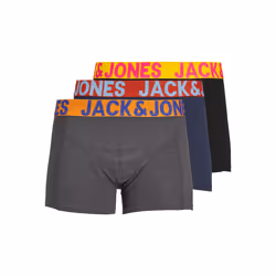 Jack&Jones Lot de 3 boxers Crazy Solid 12151349 Multicolore