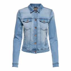 ONLY 15177241, Femelle, Adulte, 34, Coupe régulière, Coton, Elastane, Bleu