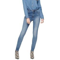 Pantalon femme ONLY Mila Hw Skinny Ankle - Taille haute - Bleu