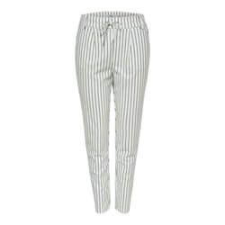 Pantalon Chino - ONLY - onlPoptrash Easy Rush Stripe - Blanc - Taille standard - Femme