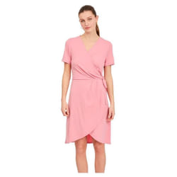 Robe portefeuille - Vila - VINAYELI - Encolure en V - Tissu extensible - Polyester recyclé