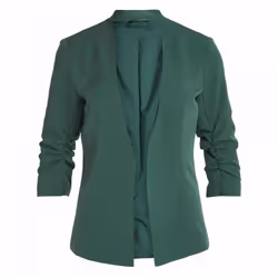 Veste blazer stretch sans col - VILA - Femme - Vert fonce - Toutes saisons