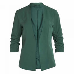 Veste blazer stretch sans col - VILA - Femme - Vert fonce - Toutes saisons
