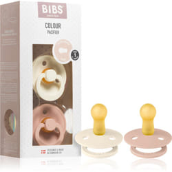 BIBS Colour Natural Rubber Size 1: 0+ months Ivory / Blush 2 pcs