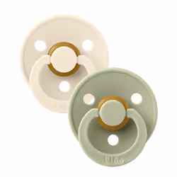 Bibs Colour 2 PACK - Ivory/Sage, Tétine pour bébé classique, Rond, Latex