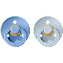 BIBS Colour Natural Rubber Size 2: 6+ months Sky Blue / Baby Blue 2 pcs