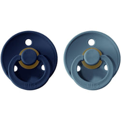 BIBS Colour Natural Rubber Size 2: 6+ months Deep Space / Petrol 2 pcs