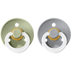 BIBS Colour Natural Rubber Size 1: 0+ months Sage Night / Cloud Night 2 pcs
